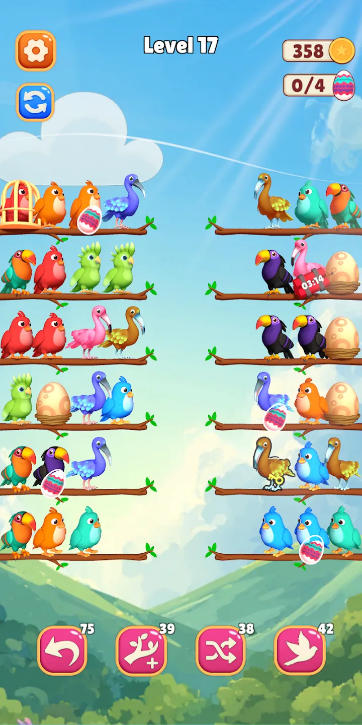 Feather Sort 3D — podgląd gry