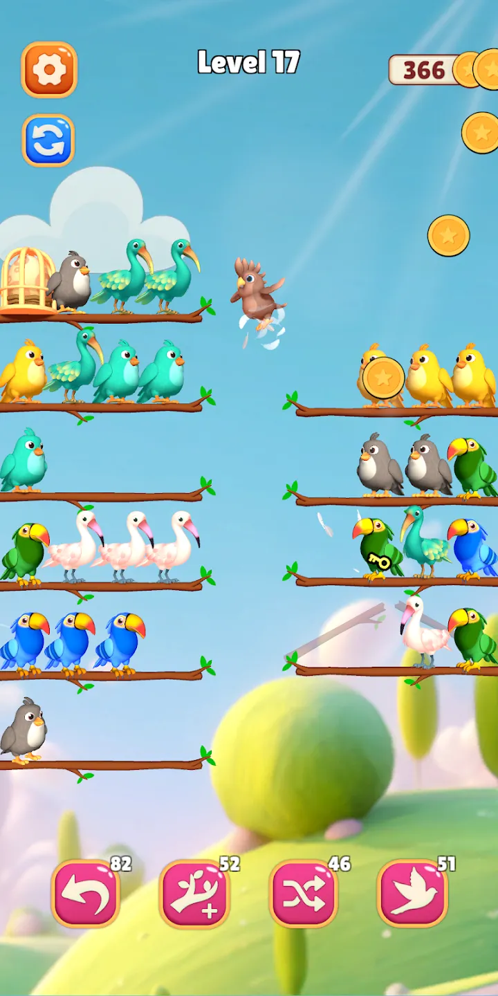 Nastrój gry Feather Sort 3D